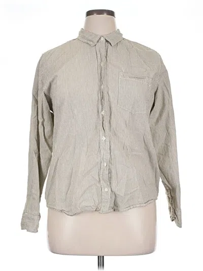 Pre-owned Universal Thread Long Sleeve Button Down Shirt In Gray