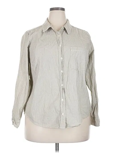 Pre-owned Universal Thread Long Sleeve Button Down Shirt In Gray