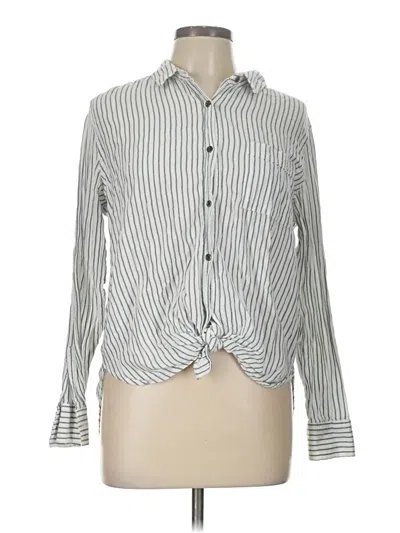 Pre-owned Universal Thread Long Sleeve Button Down Shirt In Gray