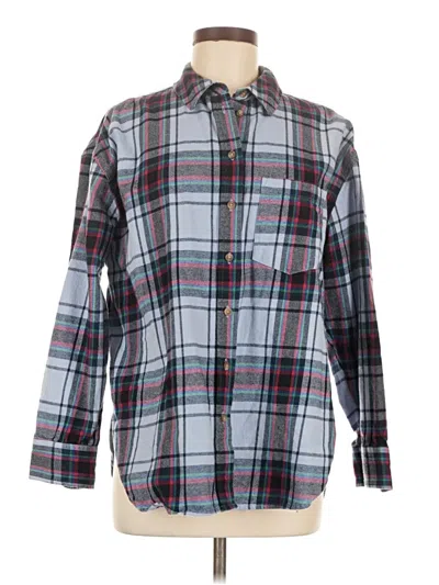 Pre-owned Universal Thread Long Sleeve Button Down Shirt In Gray