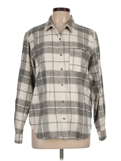 Pre-owned Universal Thread Long Sleeve Button Down Shirt In Gray