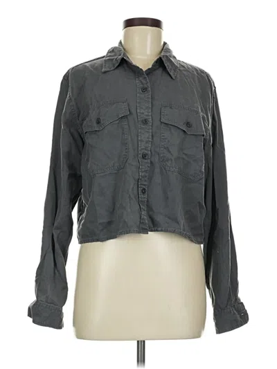 Pre-owned Universal Thread Long Sleeve Button Down Shirt In Gray