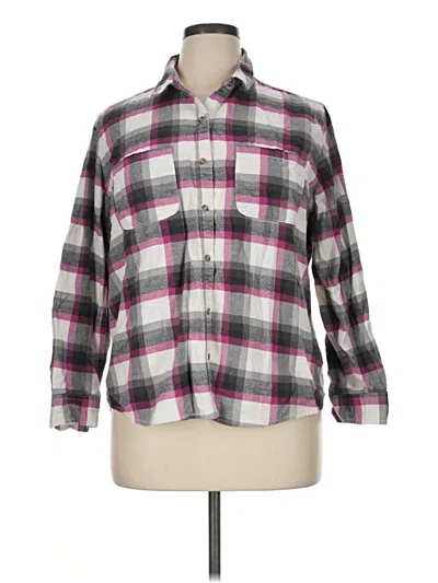 Pre-owned Universal Thread Long Sleeve Button Down Shirt In Gray