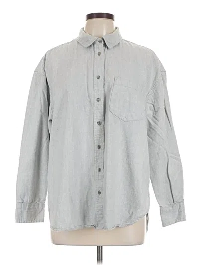 Pre-owned Universal Thread Long Sleeve Button Down Shirt In Gray