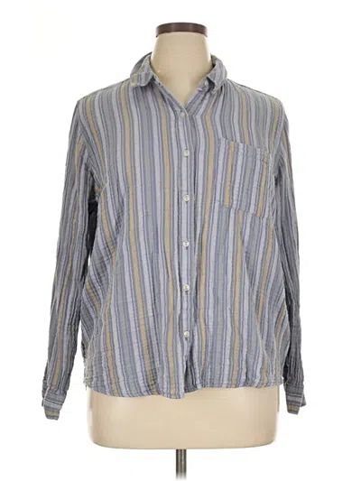 Pre-owned Universal Thread Long Sleeve Button Down Shirt In Gray