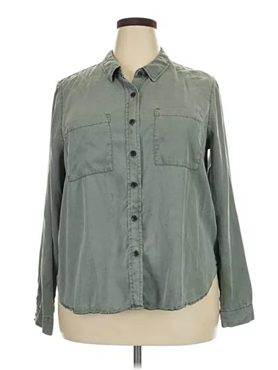 Pre-owned Universal Thread Long Sleeve Button Down Shirt In Gray