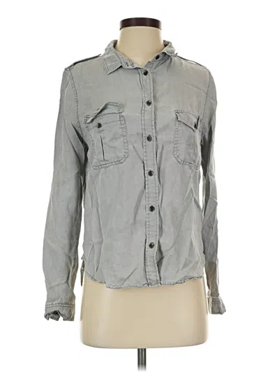 Pre-owned Universal Thread Long Sleeve Button Down Shirt In Gray