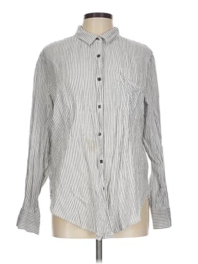 Pre-owned Universal Thread Long Sleeve Button Down Shirt In Gray