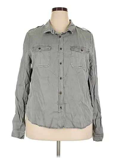 Pre-owned Universal Thread Long Sleeve Button Down Shirt In Gray