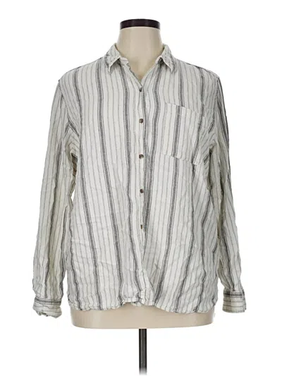 Pre-owned Universal Thread Long Sleeve Button Down Shirt In Gray