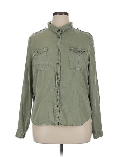 Pre-owned Universal Thread Long Sleeve Button Down Shirt In Green
