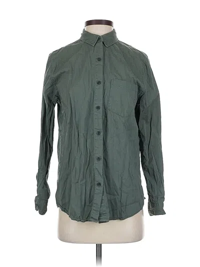 Pre-owned Universal Thread Long Sleeve Button Down Shirt In Green