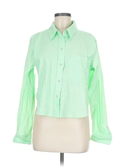 Pre-owned Universal Thread Long Sleeve Button Down Shirt In Green
