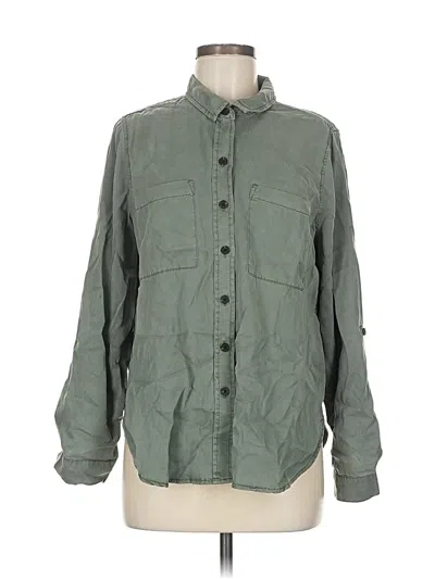 Pre-owned Universal Thread Long Sleeve Button Down Shirt In Green