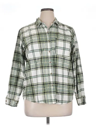 Pre-owned Universal Thread Long Sleeve Button Down Shirt In Green