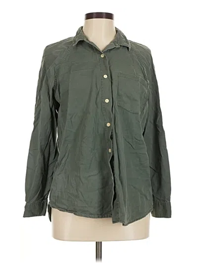 Pre-owned Universal Thread Long Sleeve Button Down Shirt In Green