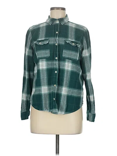 Pre-owned Universal Thread Long Sleeve Button Down Shirt In Green