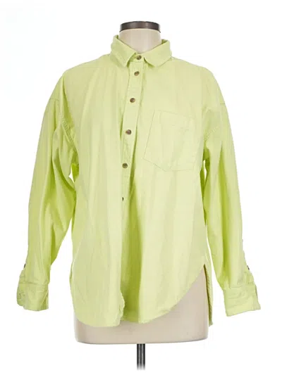 Pre-owned Universal Thread Long Sleeve Button Down Shirt In Green