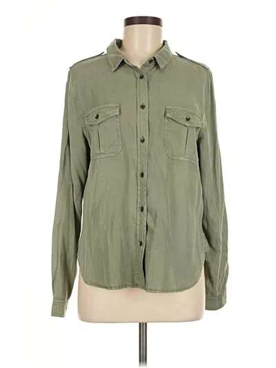 Pre-owned Universal Thread Long Sleeve Button Down Shirt In Green