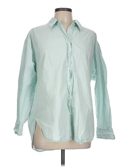 Pre-owned Universal Thread Long Sleeve Button Down Shirt In Green