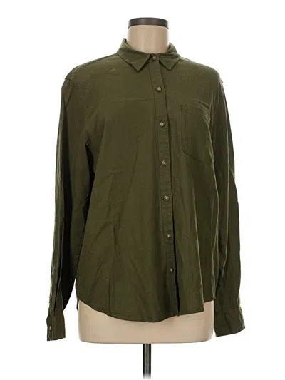 Pre-owned Universal Thread Long Sleeve Button Down Shirt In Green