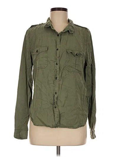Pre-owned Universal Thread Long Sleeve Button Down Shirt In Green