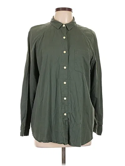 Pre-owned Universal Thread Long Sleeve Button Down Shirt In Green