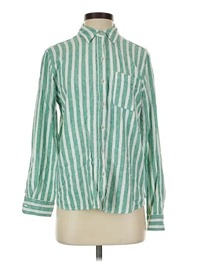 Pre-owned Universal Thread Long Sleeve Button Down Shirt In Green