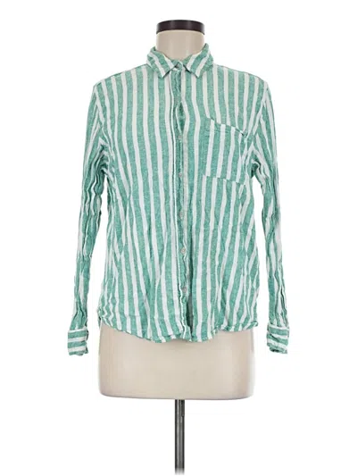 Pre-owned Universal Thread Long Sleeve Button Down Shirt In Green