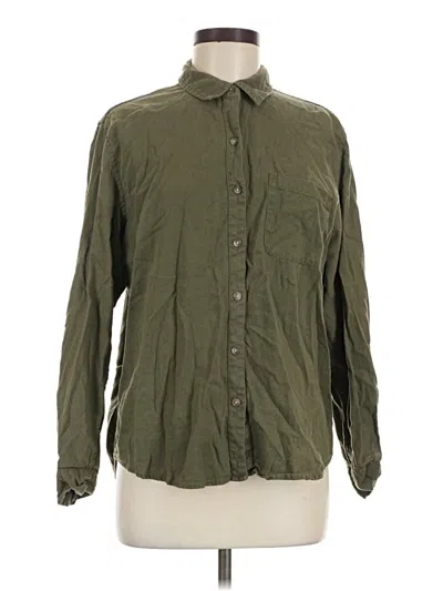 Pre-owned Universal Thread Long Sleeve Button Down Shirt In Green