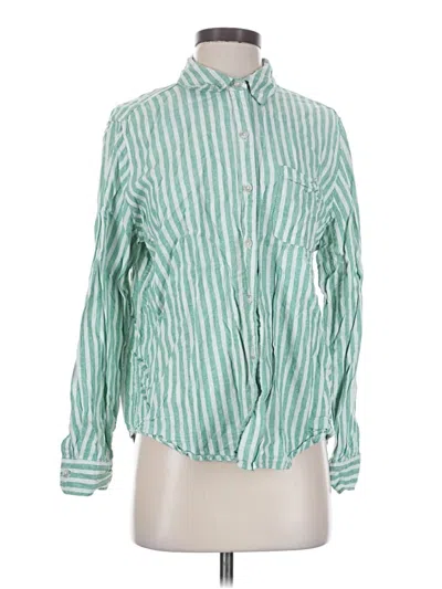 Pre-owned Universal Thread Long Sleeve Button Down Shirt In Green