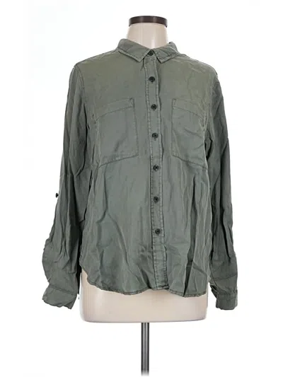 Pre-owned Universal Thread Long Sleeve Button Down Shirt In Green