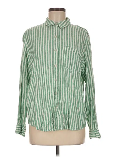 Pre-owned Universal Thread Long Sleeve Button Down Shirt In Green