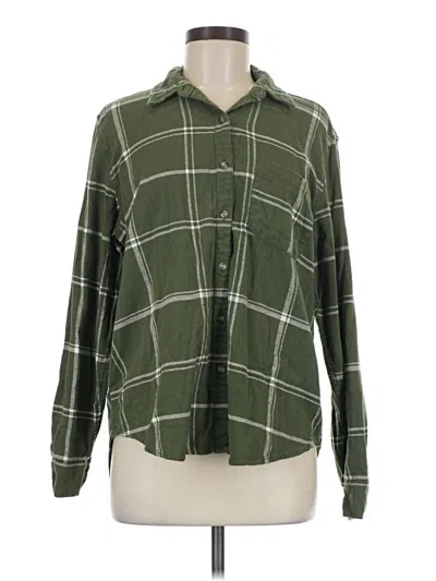 Pre-owned Universal Thread Long Sleeve Button Down Shirt In Green