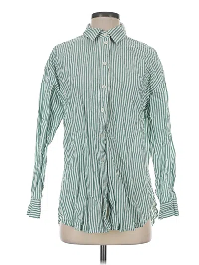 Pre-owned Universal Thread Long Sleeve Button Down Shirt In Green