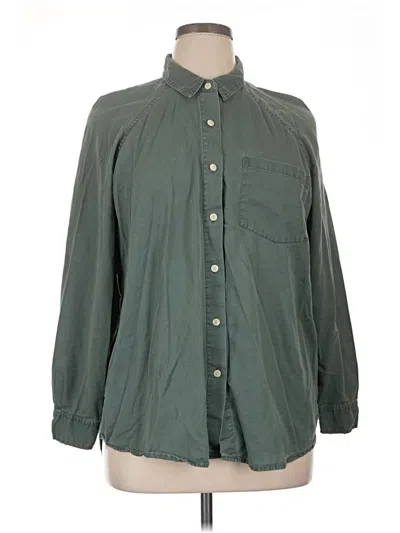 Pre-owned Universal Thread Long Sleeve Button Down Shirt In Green