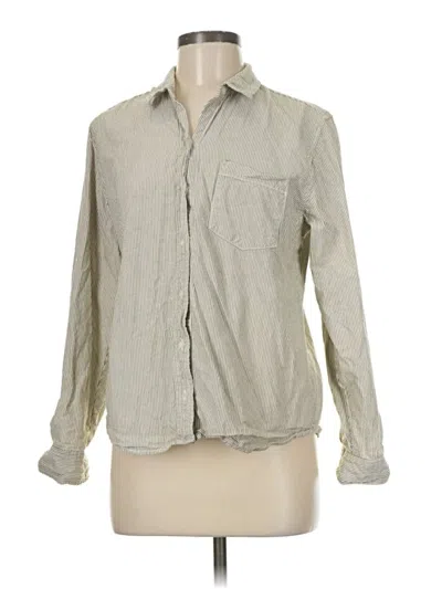 Pre-owned Universal Thread Long Sleeve Button Down Shirt In Ivory