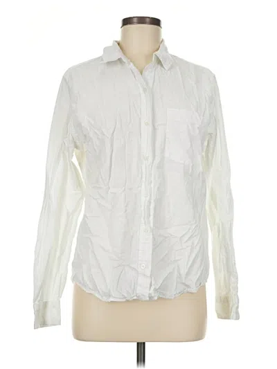 Pre-owned Universal Thread Long Sleeve Button Down Shirt In Ivory