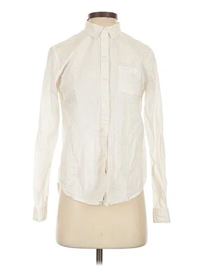 Pre-owned Universal Thread Long Sleeve Button Down Shirt In Ivory
