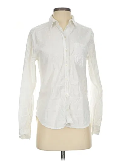 Pre-owned Universal Thread Long Sleeve Button Down Shirt In Ivory