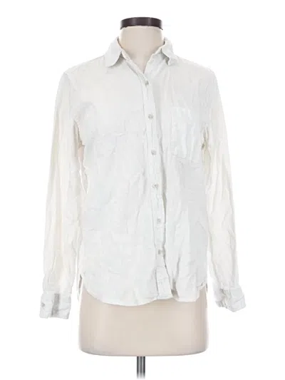 Pre-owned Universal Thread Long Sleeve Button Down Shirt In Ivory