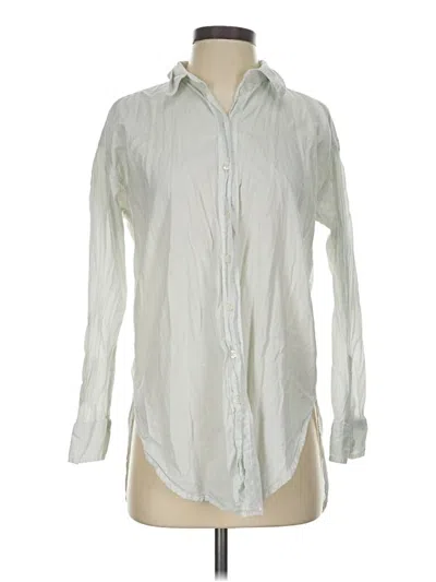 Pre-owned Universal Thread Long Sleeve Button Down Shirt In Ivory