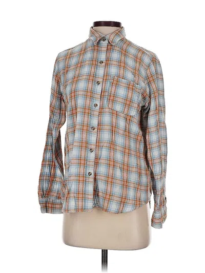 Pre-owned Universal Thread Long Sleeve Button Down Shirt In Orange