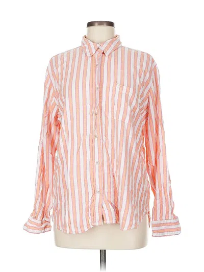 Pre-owned Universal Thread Long Sleeve Button Down Shirt In Orange