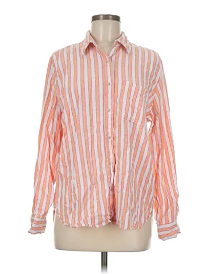 Pre-owned Universal Thread Long Sleeve Button Down Shirt In Orange