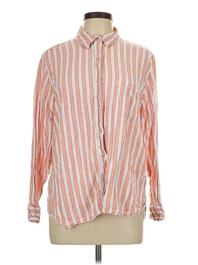 Pre-owned Universal Thread Long Sleeve Button Down Shirt In Orange