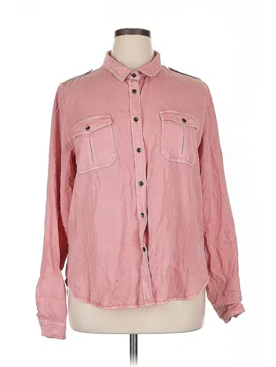 Pre-owned Universal Thread Long Sleeve Button Down Shirt In Pink