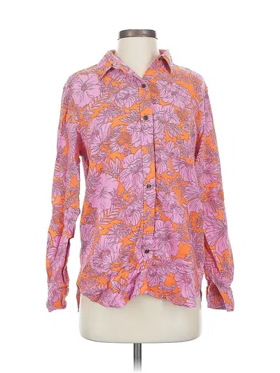 Pre-owned Universal Thread Long Sleeve Button Down Shirt In Pink
