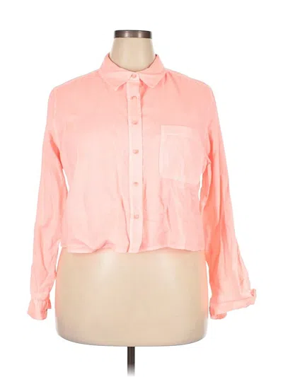 Pre-owned Universal Thread Long Sleeve Button Down Shirt In Pink