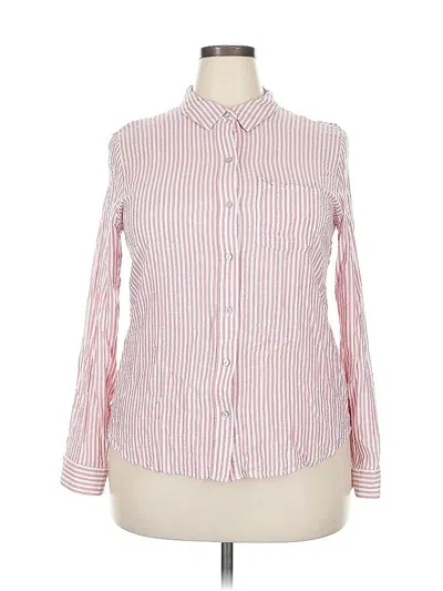 Pre-owned Universal Thread Long Sleeve Button Down Shirt In Pink